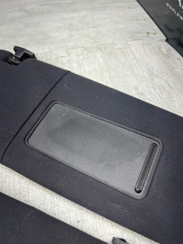 01-06 BMW E46 M3 Coupe Left Right Sun Visors Shade Mirror Black OEM Pair