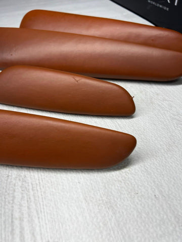 01-06 BMW E46 M3 Convertible Door Upper Arm Rest Armrest Pads Cinnamon