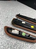 01-06 BMW E46 M3 Convertible Door Upper Arm Rest Armrest Pads Cinnamon *3 Tabs*