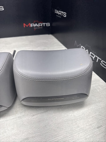 2001-2006 BMW E46 M3 Convertible Grey Rear Headrests Head Rests Pair OEM