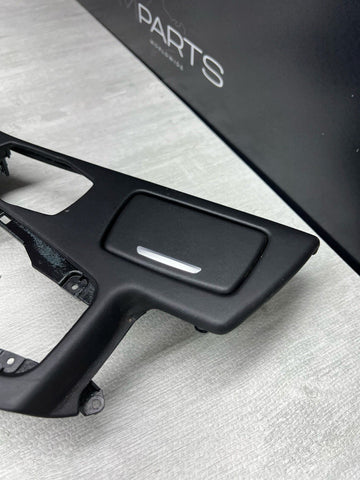 13-16 BMW F10 M5 Center Console Cover Panel Bezel Trim Leather Black