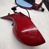 01-06 BMW E46 M3 Side View Door Mirrors Pair Imola Red *Cracked Glass*