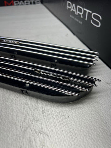 01-06 BMW E46 M3 Fender Vent Grilles Grills Trims Chrome OEM No Emblems