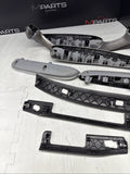 01-06 BMW E46 3 Series M3 Coupe Interior Armrests Trim Set Aluminum *Tab