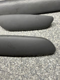 01-06 BMW E46 M3 Convertible Door Arm Rest Armrest Pads Dove Grey *2 Broken Tabs