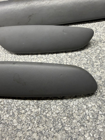 01-06 BMW E46 M3 Convertible Door Arm Rest Armrest Pads Dove Grey *2 Broken Tabs
