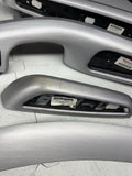 01-06 BMW E46 M3 Convertible Interior Armrests Trim Set Brushed Aluminum *Tabs