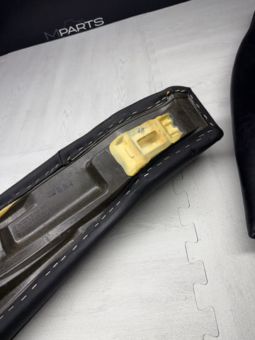 00-03 BMW E39 M5 BLACK REAR LEATHER SEAT CUSHION UPPER SIDE BOLSTERS OEM