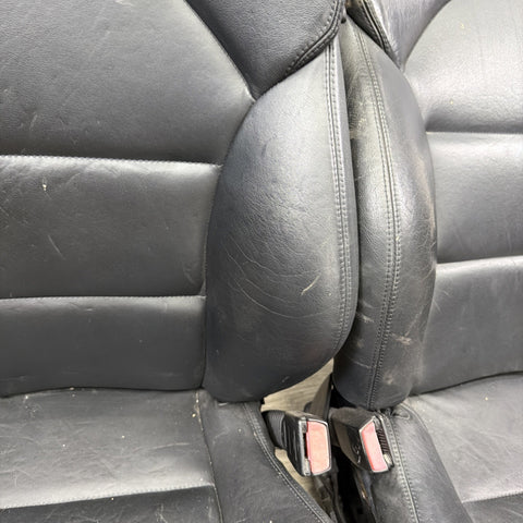 BMW E46 M3 Coupe Front Sport Seats Pair Black Napa Leather 2001-2006 OEM *Notes*