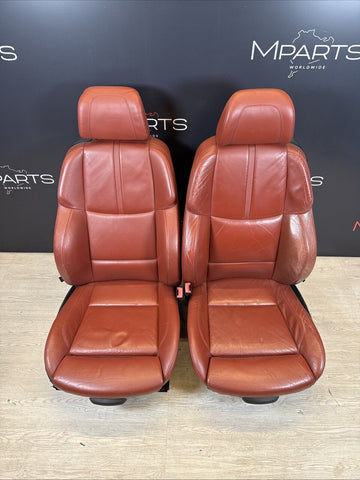 08-13 BMW E92 M3 Coupe Original Fox Red Interior Front Seats Pair Complete