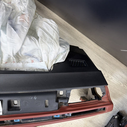 08-13 BMW E90 E92 E93 M3 Extended Fox Red Leather Dashboard *Notes*