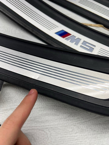 18-23 OEM BMW F90 M5 Door Sills Illuminated Covers Trims Scuff Plates SET