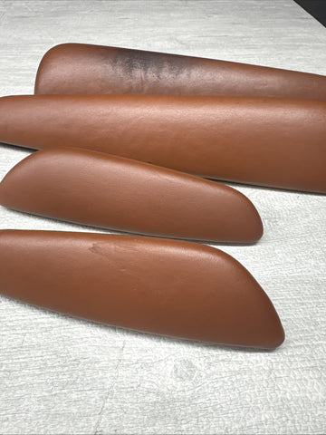 01-06 BMW E46 M3 Convertible Door Upper Arm Rest Armrest Pads Cinnamon *Damaged*