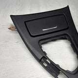 BMW E93 M3 08-13 Front Black Leather Manual Center Console Trim Assembly OEM