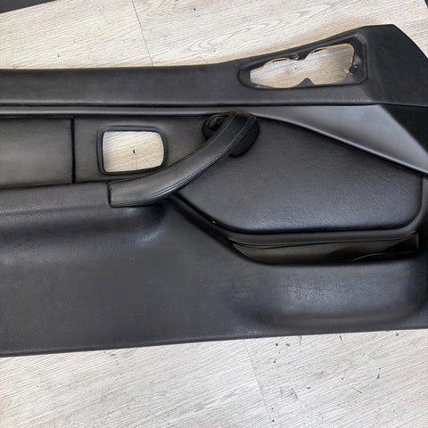 96-02 BMW Z3M Front Left Driver Door Card Panel Cover Trim Leather Black
