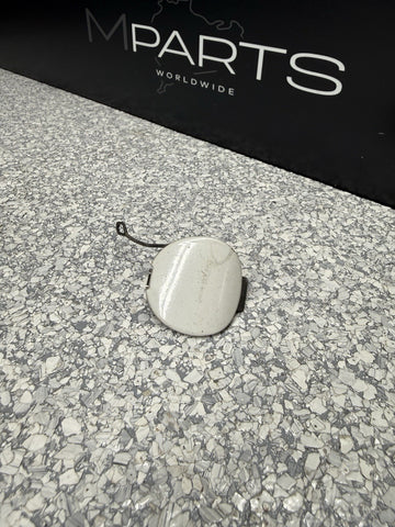 01-06 BMW E46 M3 Rear Tow Hook Eye Cover 2695273 Alpine White