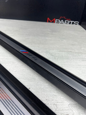 15-20 BMW F82 F83 M4 DOOR SILLS SCUFF PLATES TRIMS COVERS PAIR