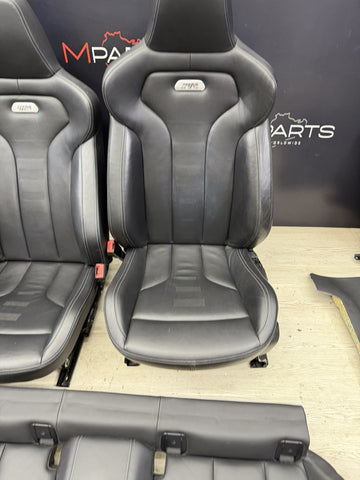 BMW F82 M4 15-20 Merino Black Leather Front Seats Rear Seats Door Cards