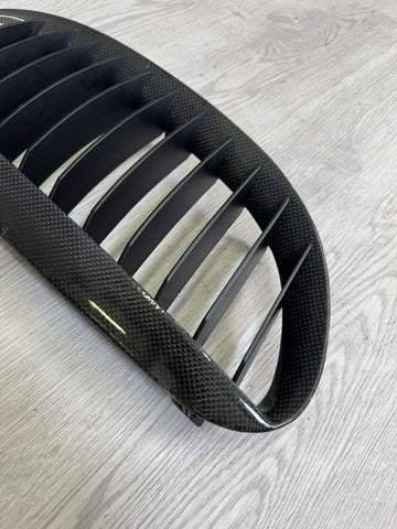 Front Kidney Bumper Grilles 06-10 BMW E63 E64 650i M6 Carbon Fiber