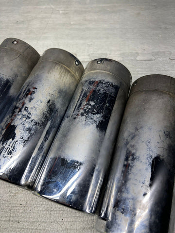 08-13 OEM BMW E92 E93 M3 S65 Rear Exhaust Quad Muffler Tips (4)