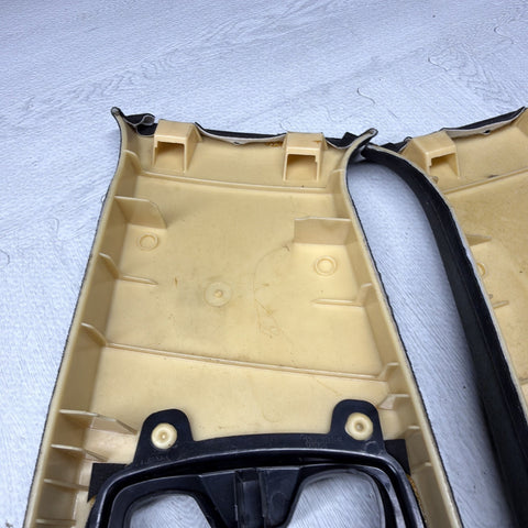 06-10 BMW E60 M5 Left Right Set B-Pillar Trim Panel Cover Alcantara OEM Used