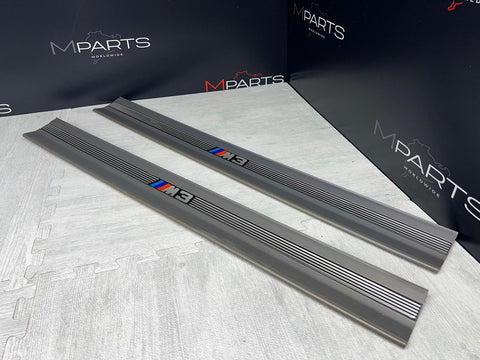 96-99 BMW E36 M3 Coupe Door Sills Trims Pair Dove Grey OEM