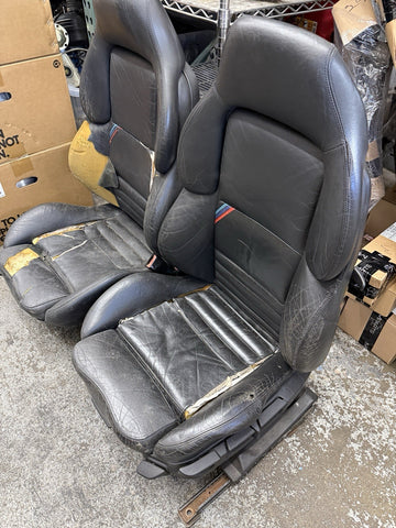 95-99 BMW E36 M3 Coupe Front Vaders Vader Seats Black Ripped