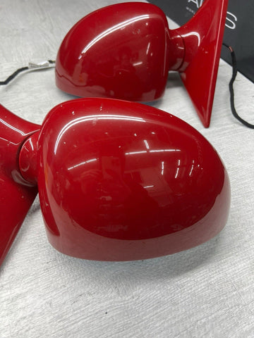 01-06 BMW E46 M3 Side View Door Mirrors Pair Imola Red