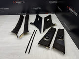 01-06 BMW E46 M3 Coupe Front A B C Pillars Black Original OEM Set *Notes