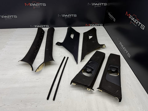 01-06 BMW E46 M3 Coupe Front A B C Pillars Black Original OEM Set *Notes