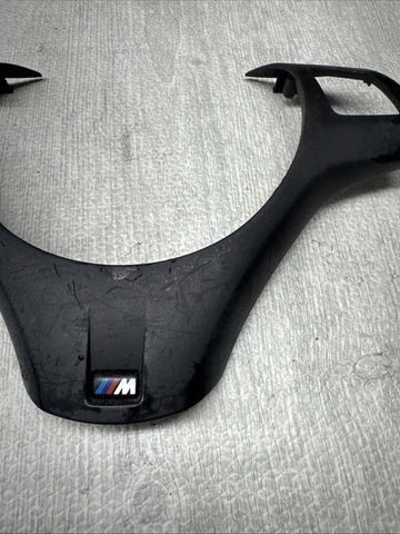 08-13 BMW E90 E92 E93 M3 Lower Steering Wheel Trim Cover Plate Black *Notes*