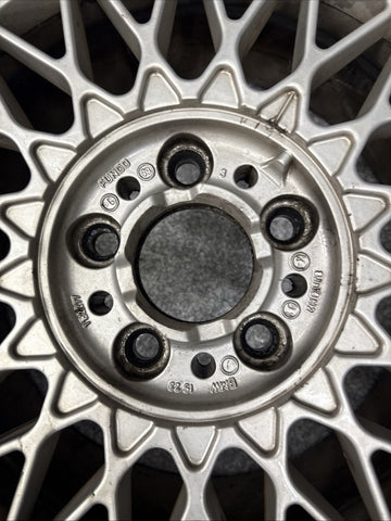 OEM BMW E28 E30 E38 Wheel Rims Tires Set Style 5 Silver 16" ET23 16x8 Square