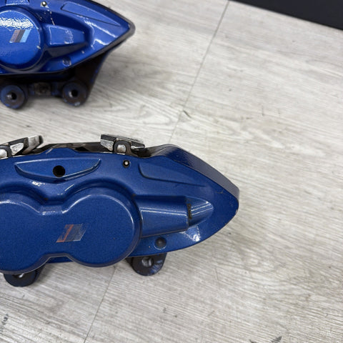 OEM BMW F80 F83 M3 M4 Front Rear 380/370mm Brake Calipers SET Brembo Blue