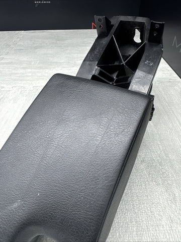 01-06 BMW E46 M3 Center Console Armrest Arm Rest Black Leather Excellent Shape