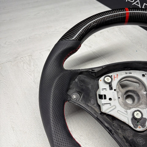 08-13 BMW E90 E92 E93 M3 OHC Carbon fiber Steering Wheel Tri Stitched Manual