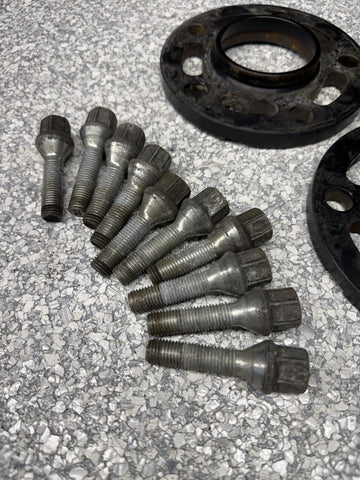 12.5MM Spacers + Extended Bolts PAIR 5x120 BMW Turner Motorsport