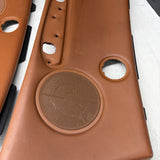 01-06 BMW E46 M3 Convertible Rear Left Right Door Cards Panels Trims Cinnamon