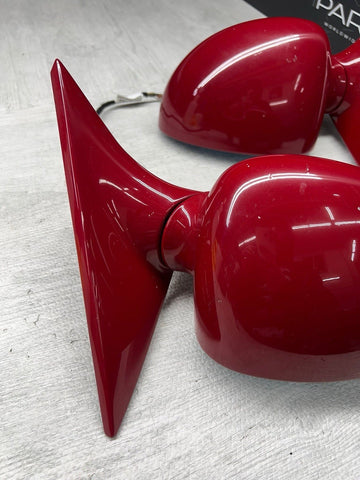 01-06 BMW E46 M3 Side View Door Mirrors Pair Imola Red