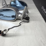 01-06 BMW E46 M3 Side View Door Mirrors Pair Titan Silver *Notes*