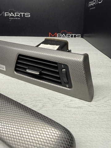 09-13 OEM BMW E93 335is Dash Glacier Silver Aluminum Interior Trim Set