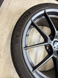 OEM BMW 15-20 F80 F82 F83 M3 M4 CS Wheel Rim 20x10 Rear Orbit Grey + Michelin 4S
