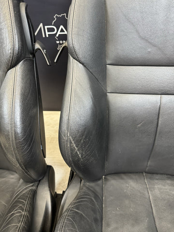 06-10 BMW E63 M6 Front Merino Black Leather Heated Left Right Sport Seat Set OEM