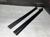 01-06 BMW E46 3 SERIES M3 CONVERTIBLE SCUFF PLATES DOOR SILLS TRIMS BLACK PAIR