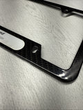 License Plate Frame BMW Power Turbocharged Carbon Fiber Style Front Rear Cover