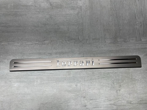 15-19 FERRARI 488 GTB GENUINE DOOR SILL SCUFF PLATE LOGO EMBLEM BADGE