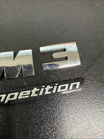 21-26 BMW G80 M3 Competition Front Grille Emblem Logo Badge Chrome Genuine OEM