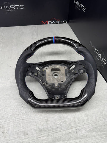 08-13 BMW E90 E92 E93 M3 OHC Carbon fiber Steering Wheel Tri Stitched DCT