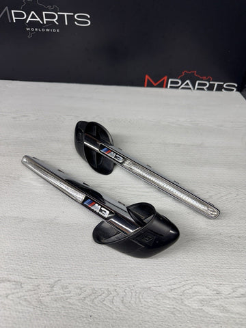 08-13 BMW E92 E93 M3 Fender Grilles Side Marker Lights Chrome OEM Factory