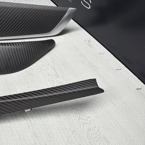 BMW F87 M2 16-21 Front Dry Carbon Fiber Interior Trim Panel Set of 4 OEM