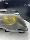 OEM BMW 02-06 E46 330 M3 Bixenon Headlight 1305621772 Yellow High Beam Housing